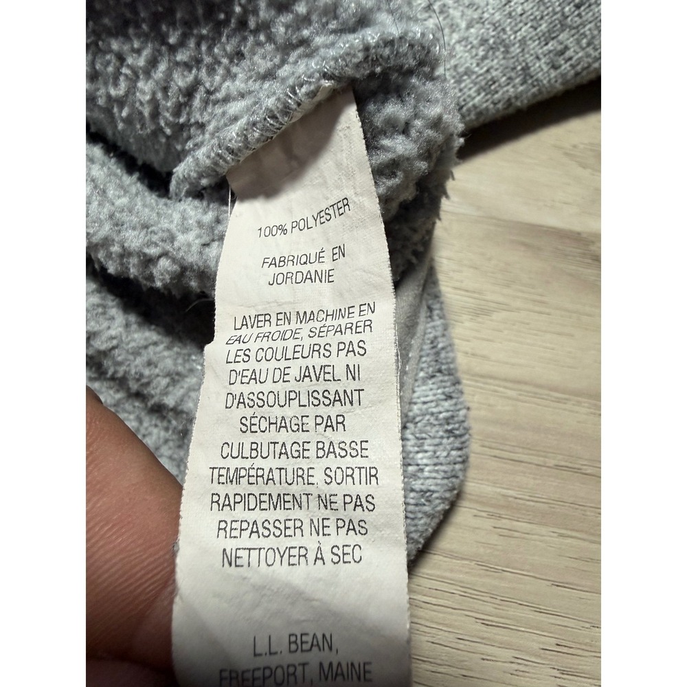 LL Bean Sweater Fleece Jacket Womens XXS Gray Full Zip Mock Neck 279684 Outdoor - Picture 6 of 9